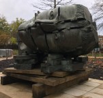 Eduardo Paolozzi sculpture outside the Design Museum Kensington